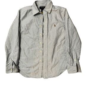Polo by Ralph Lauren Navy and White Striped Button-Down Shirt